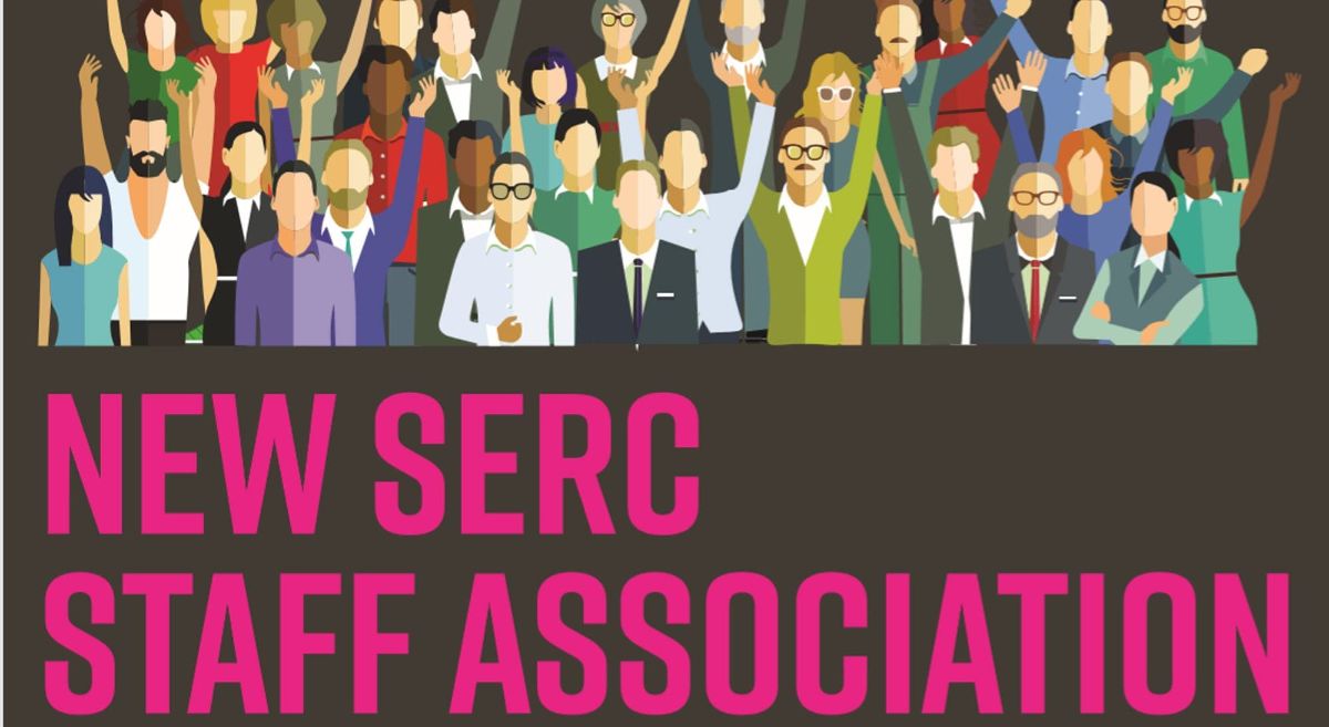 Graphic image of people with new serc staff association